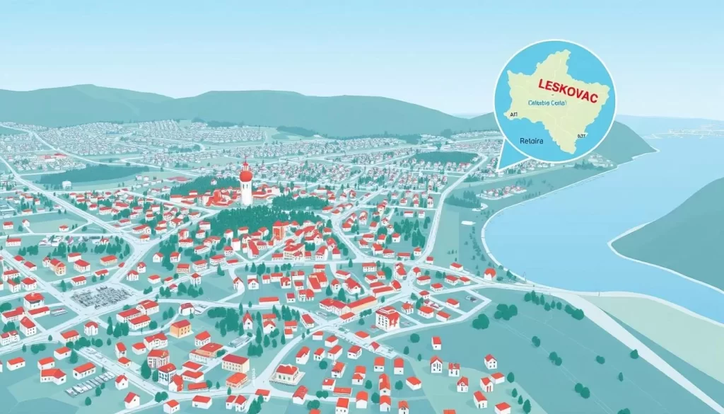Image of Leskovac cityscape or map showing its location