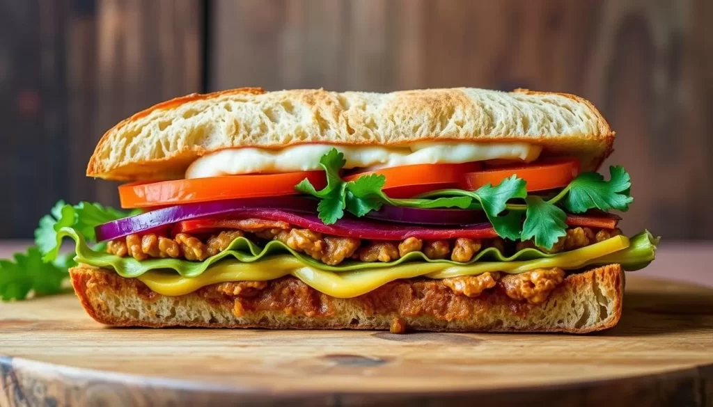 Image of Liberation Kitchen's seitan sandwich