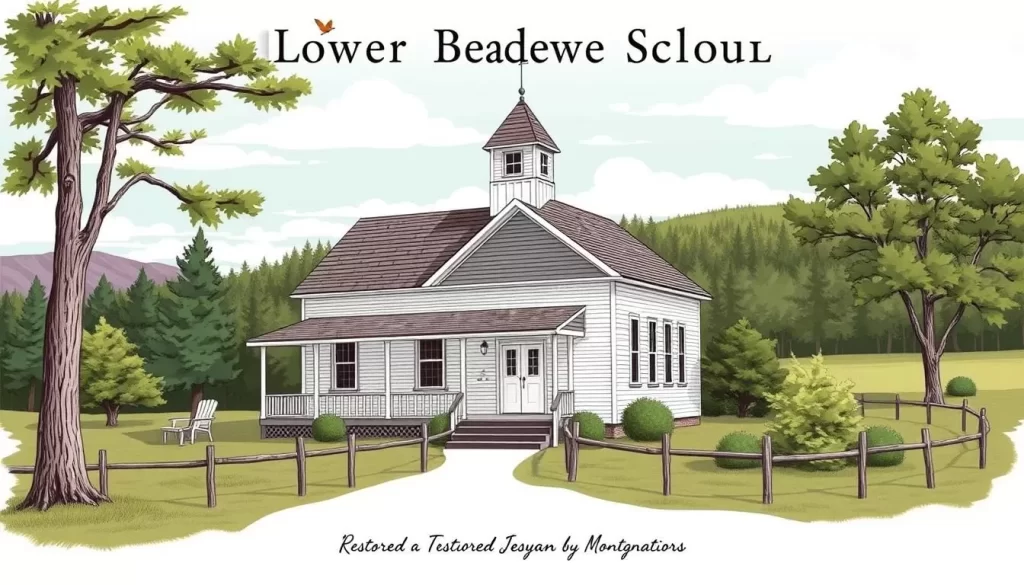 Image of Lucy Maud Montgomery Lower Bedeque School with a restored 19th-century schoolhouse