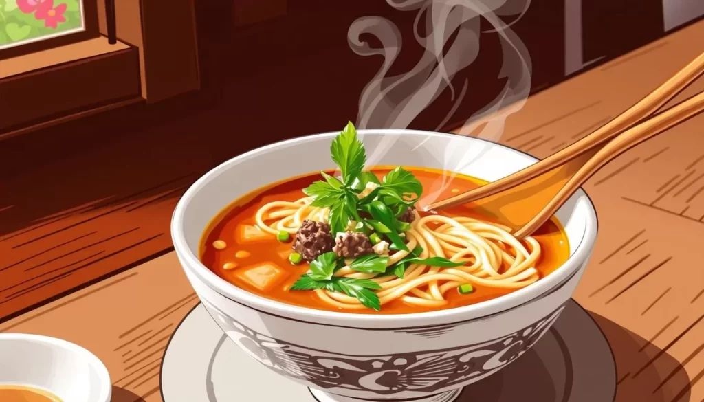 Image of Mae Malai Thai House of Noodles' boat noodle soup