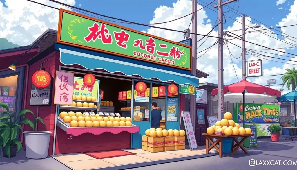 Image of Mae Ting's Coconut Cakes outside LAX-C