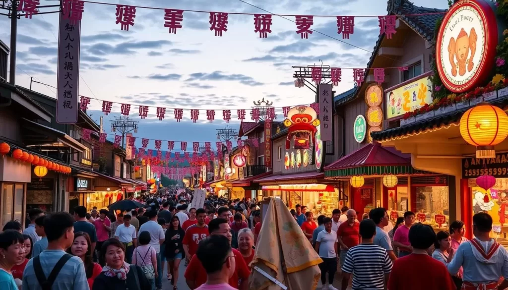 Image of Maebashi city during a festival