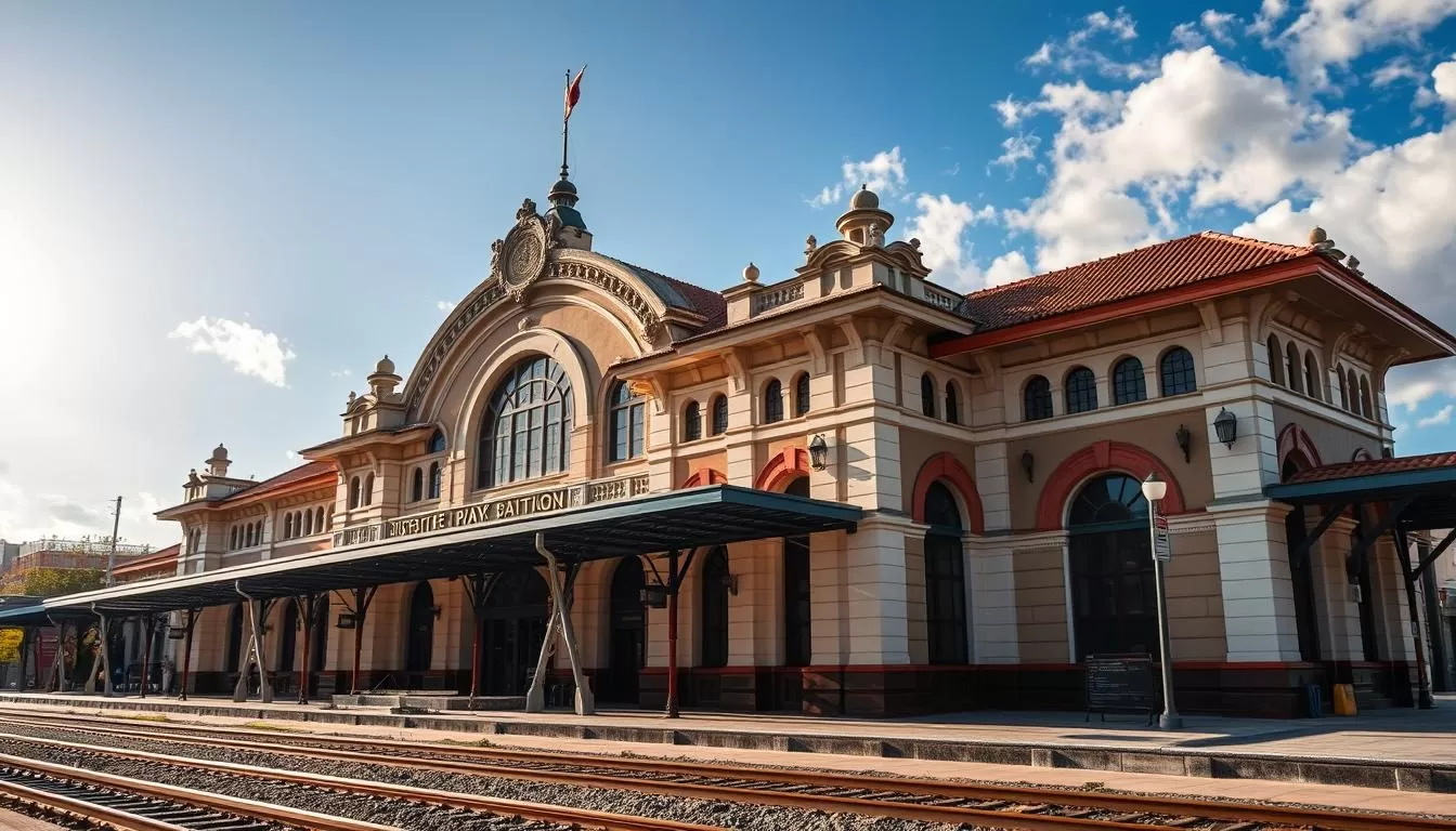 Image of Maputo's iconic Railway Station designed by Gustav Eiffel