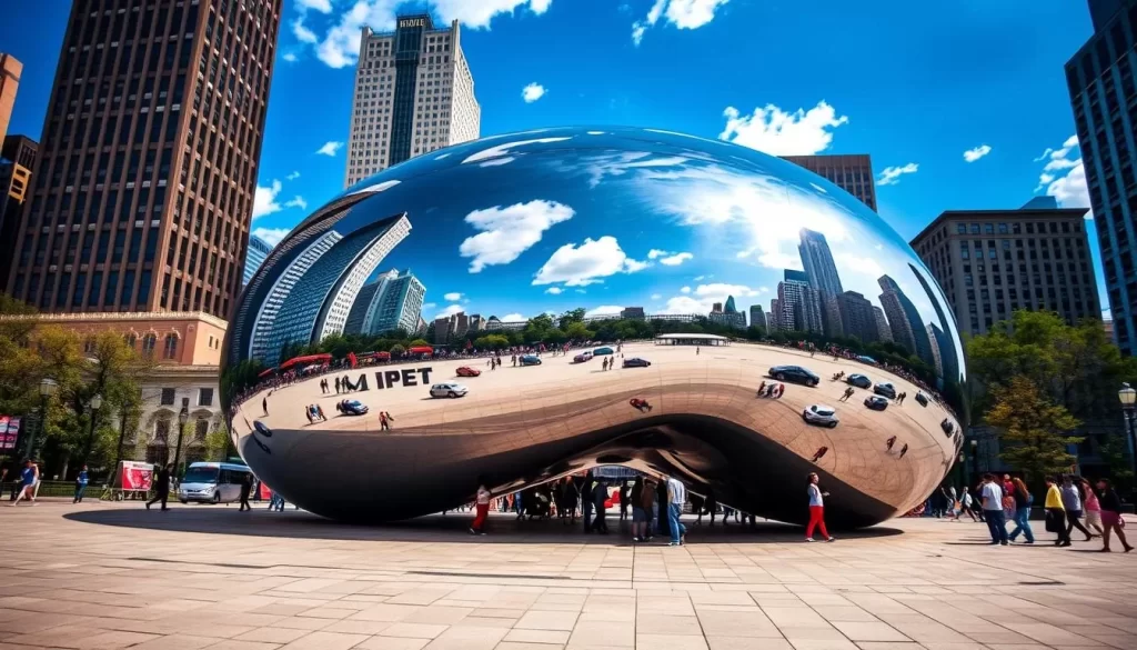 Image of Millennium Park's Cloud Gate sculpture