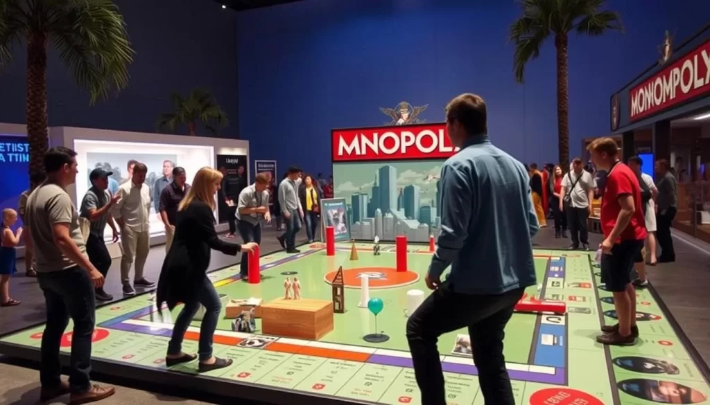 Image of Monopoly Lifesized's giant board game with players