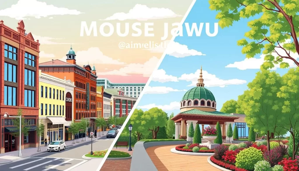 Image of Moose Jaw's downtown area or Temple Gardens Mineral Spa