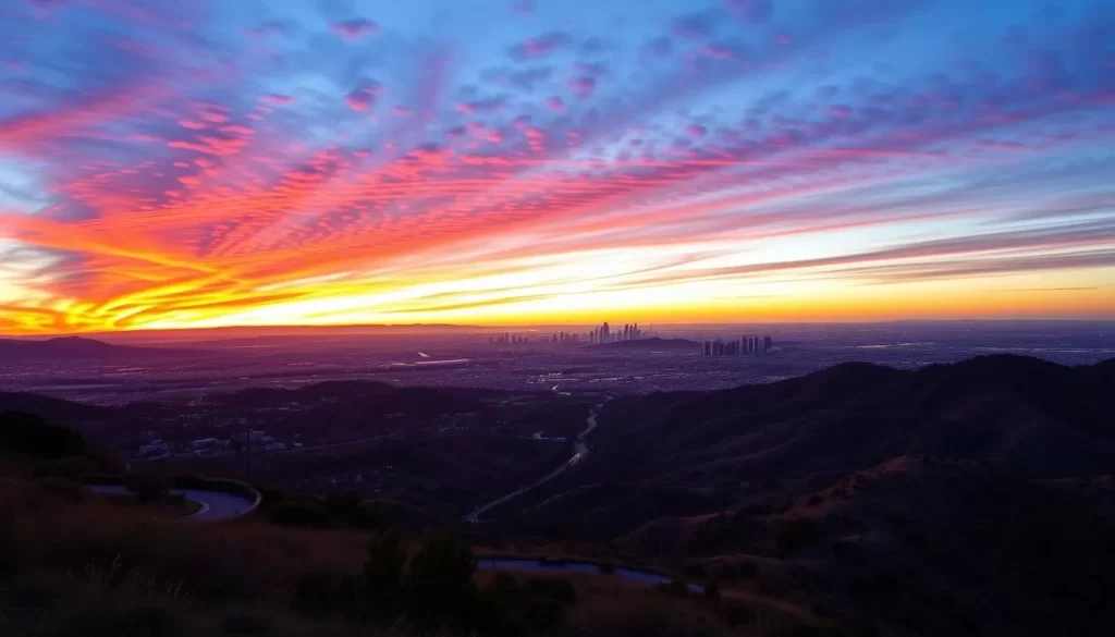 Image of Mulholland Drive with a breathtaking view of LA
