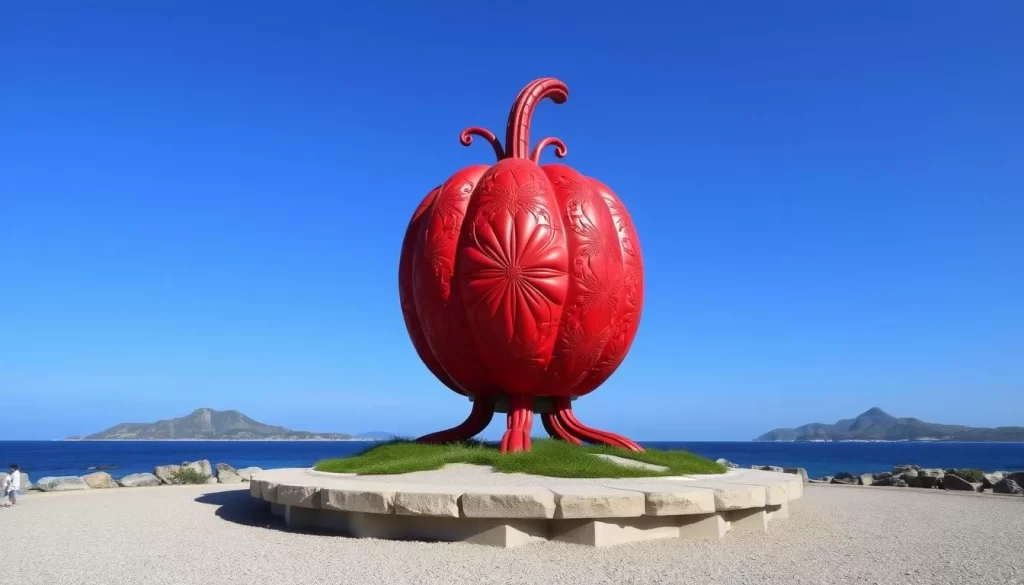 Image of Naoshima Island's Red Pumpkin