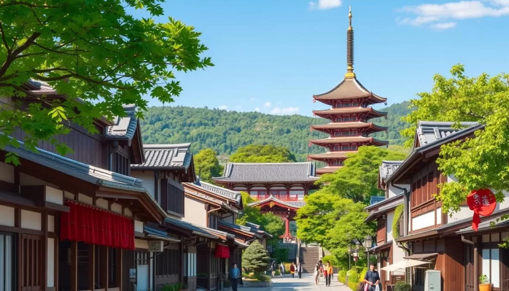 Image of Nara's historical area with Todai-ji Temple in the background