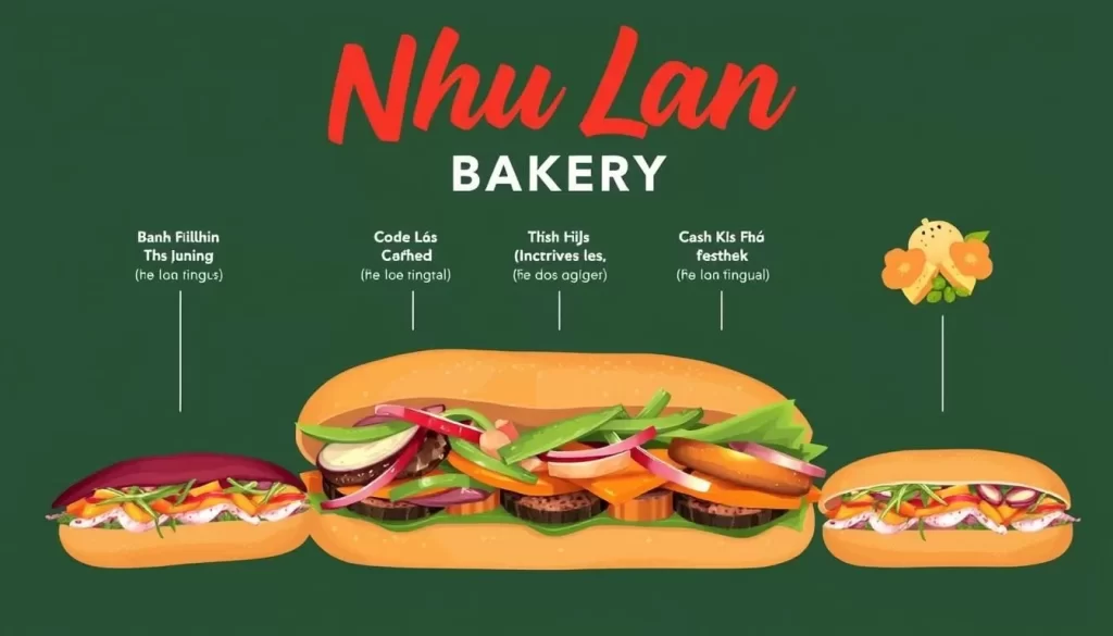 Image of Nhu Lan Bakery's Banh Mi with unique fillings