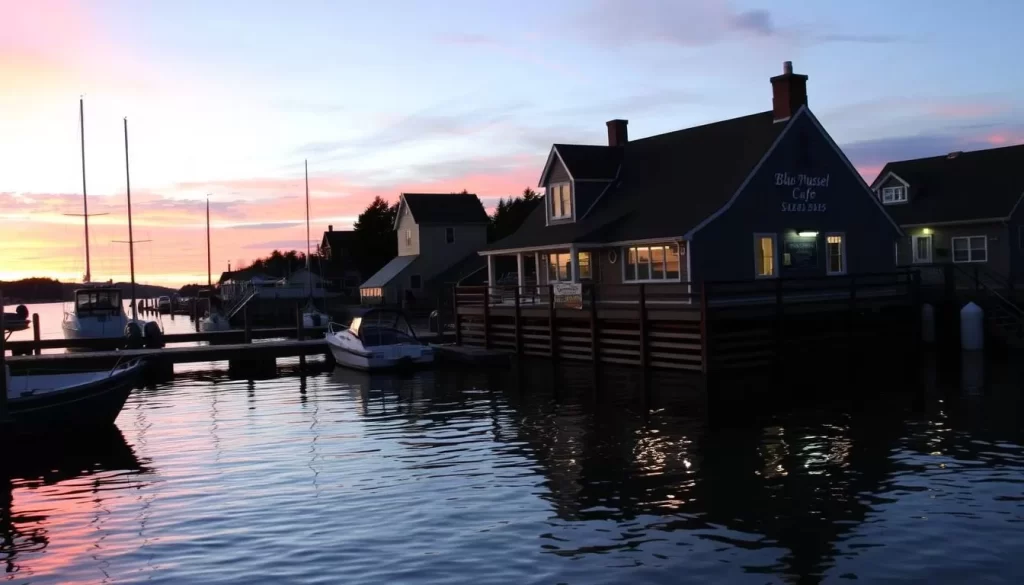 Image of North Rustico Harbour with Blue Mussel Cafe