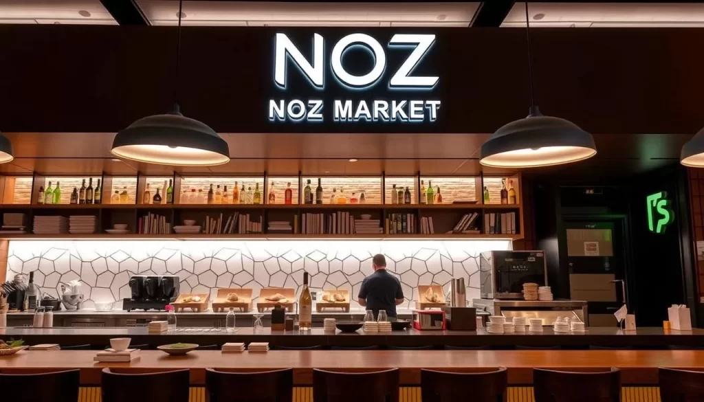 Image of Noz Market sushi in NYC, highlighting its sushi bar and omakase experience.