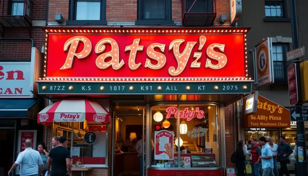 Image of Patsy's Pizza exterior in East Harlem