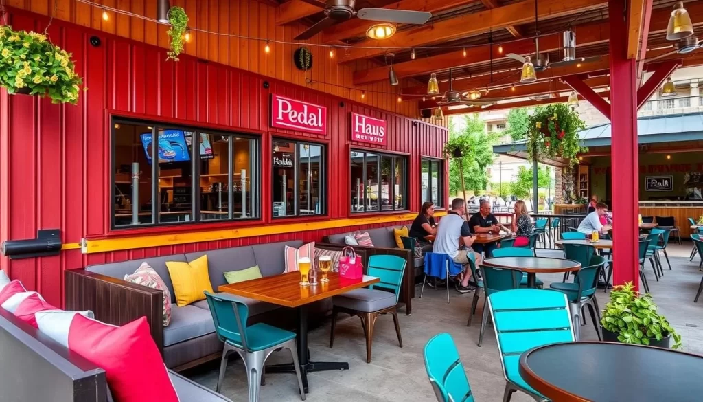 Image of Pedal Haus Brewery's outdoor seating area