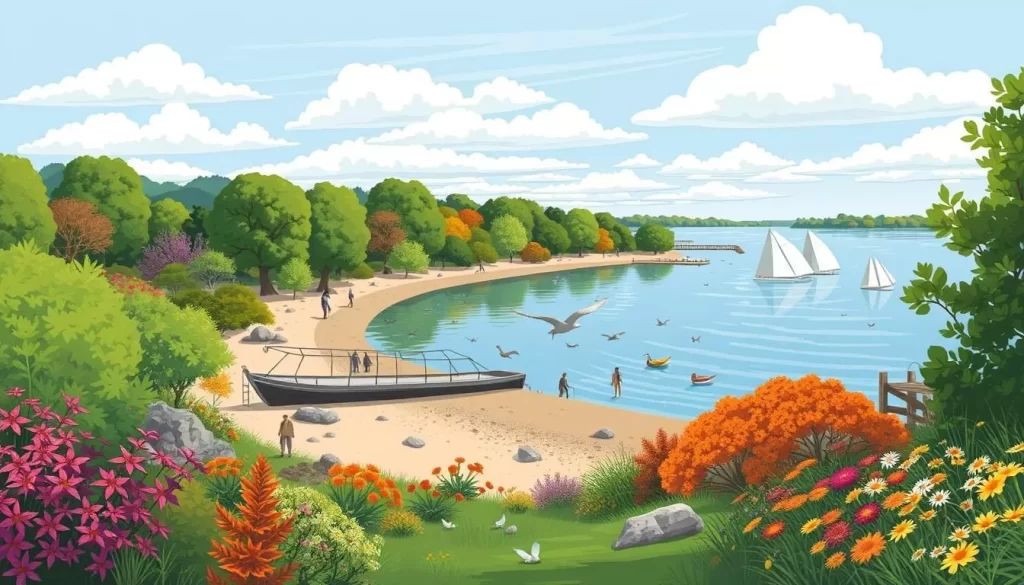 Image of Pelham Bay Park's Orchard Beach and diverse natural habitats