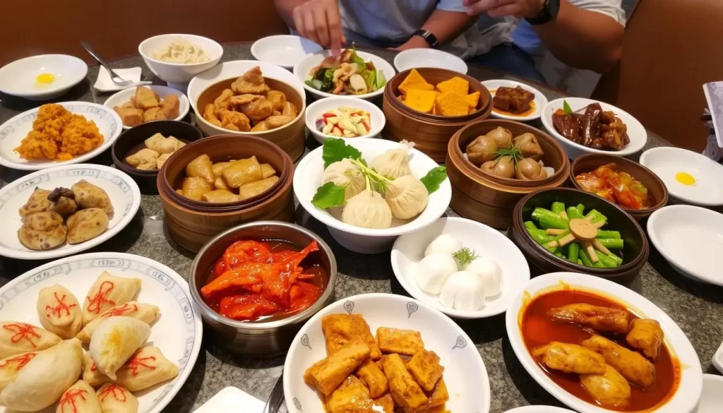 Image of Phoenix Restaurant's dim sum spread