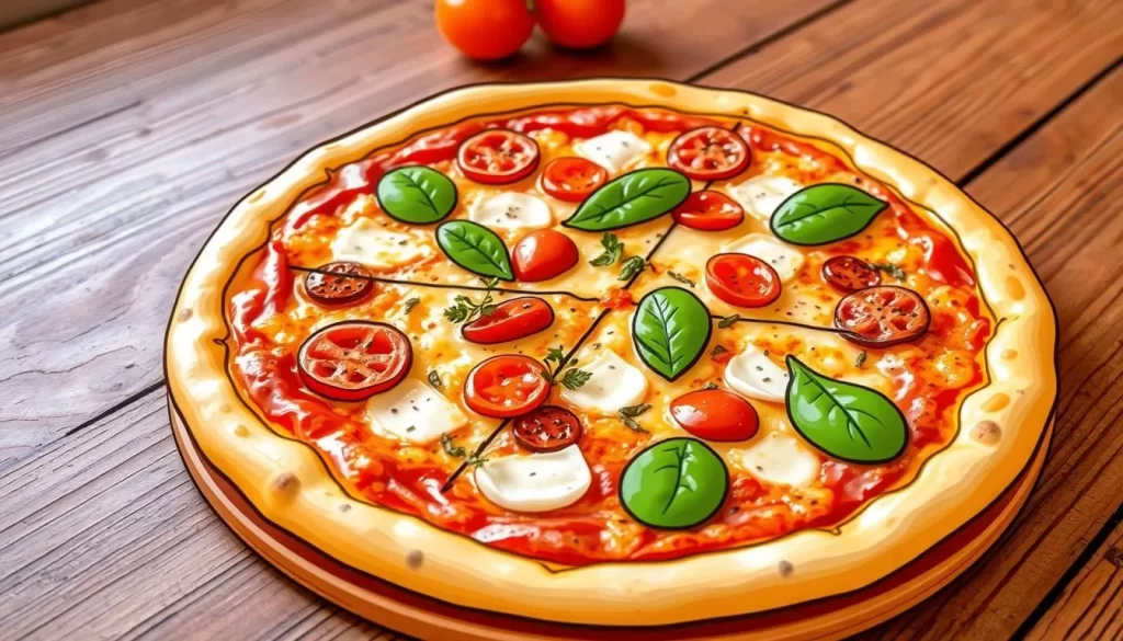 Image of Pizza'amici's thin-crust pizza