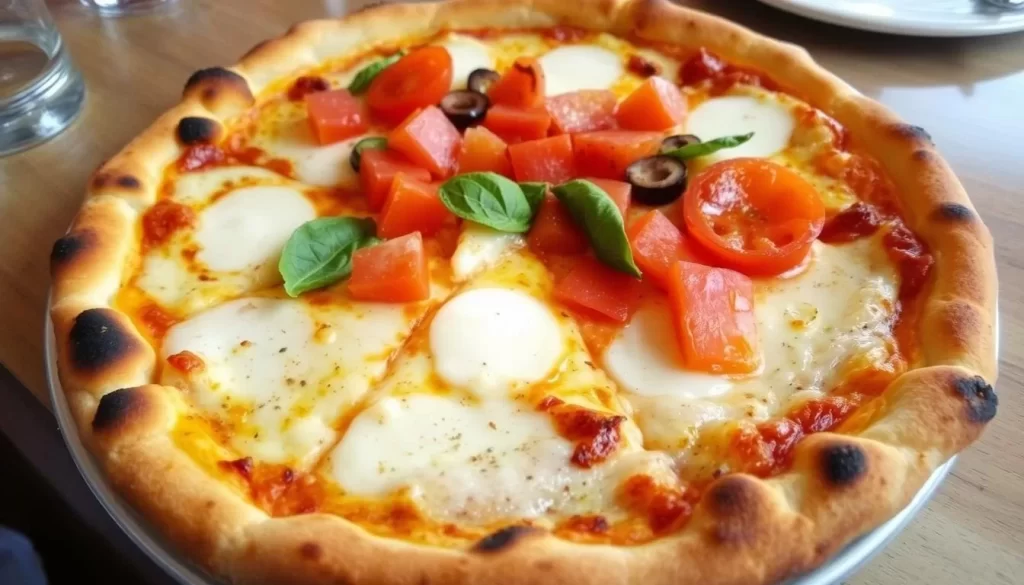 Image of Pizzeria Pellone's pizza with puffed cornicione