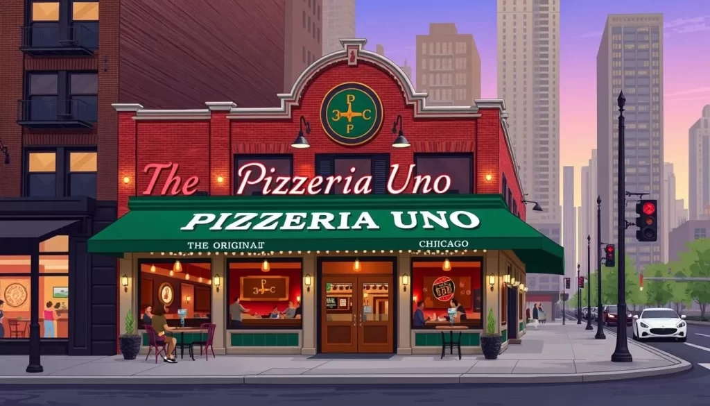 Image of Pizzeria Uno's original location in Chicago