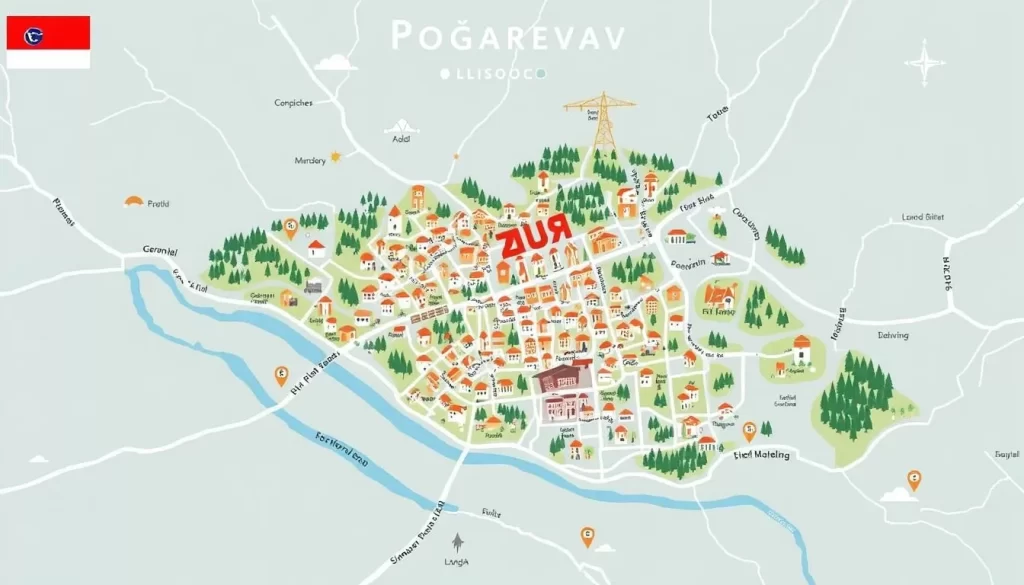 Image of Požarevac city map