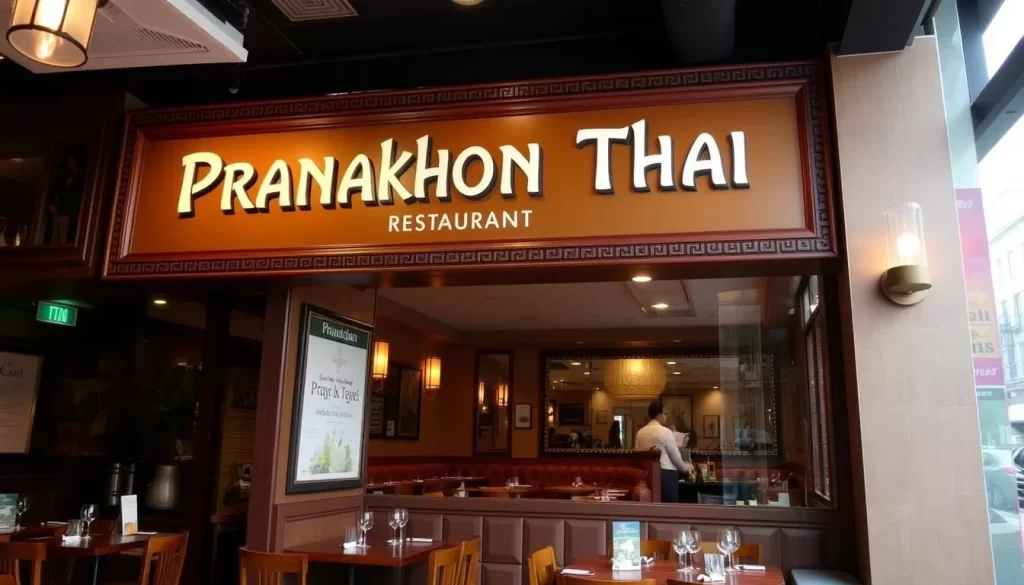 Image of Pranakhon Thai restaurant's interior near Union Square