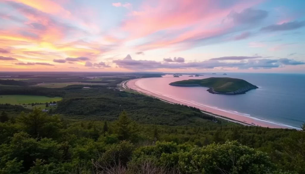 Image of Prince Edward Island's landscape showcasing its maritime climate influences
