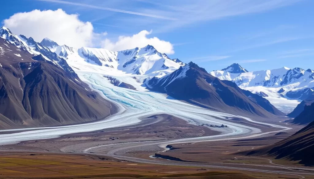 Image of Quttinirpaaq National Park's mountainous terrain and glaciers