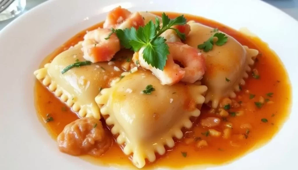 Image of Riccardo Trattoria's lobster-and-crab-filled ravioli