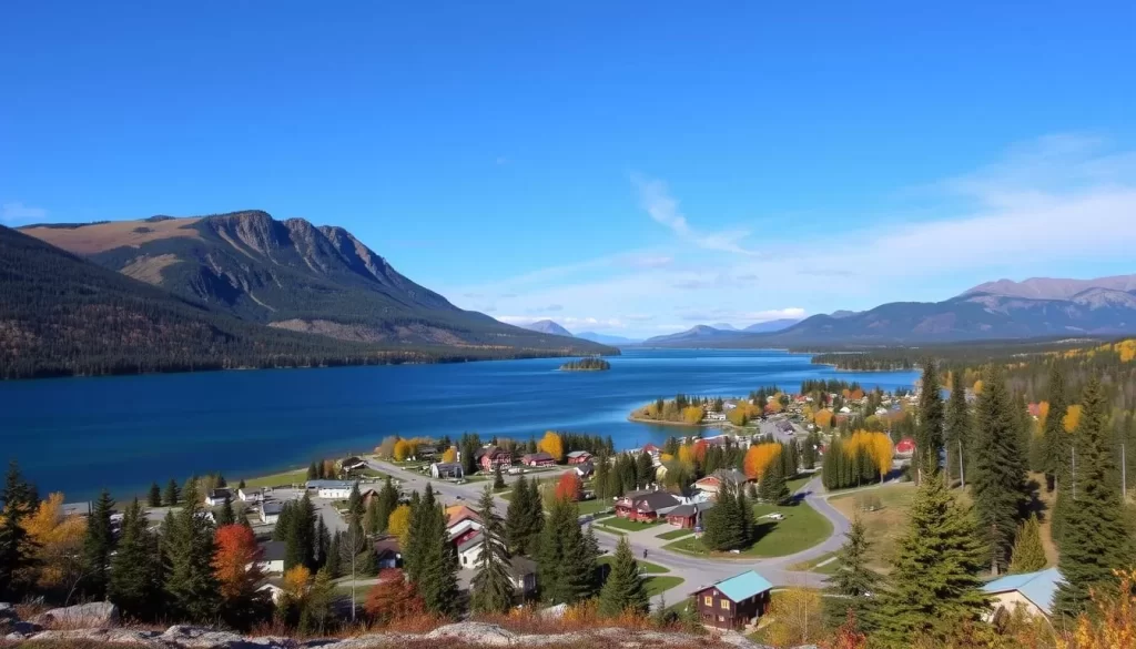 Image of Riding Mountain National Park, featuring Clear Lake or the village of Wasagaming.