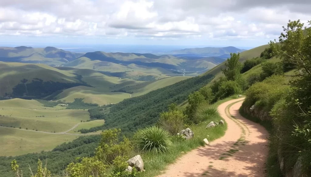 Image of Road to Nowhere trail with rolling hills