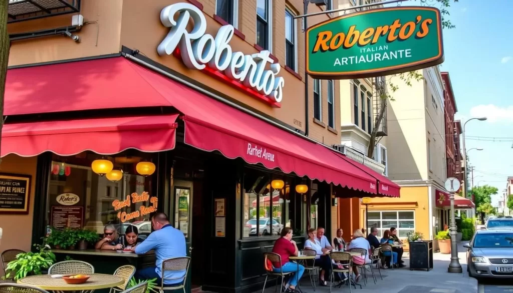 Image of Roberto's restaurant on Arthur Avenue