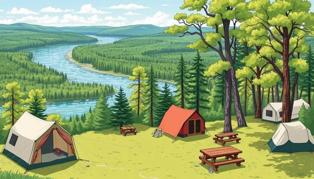 Image of Rushing River Provincial Park camping facilities