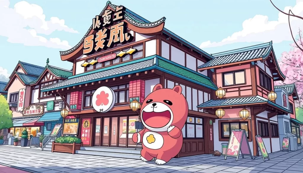 Image of Sakura Machi complex with Kumamon character