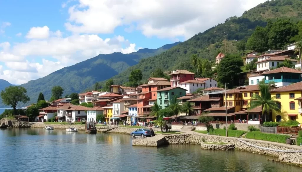 Image of San Marcos La Laguna town on the shores of Lake Atitlan