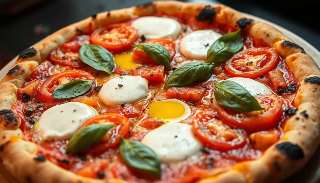 Image of Santa Maria's Neapolitan pizza with fresh ingredients