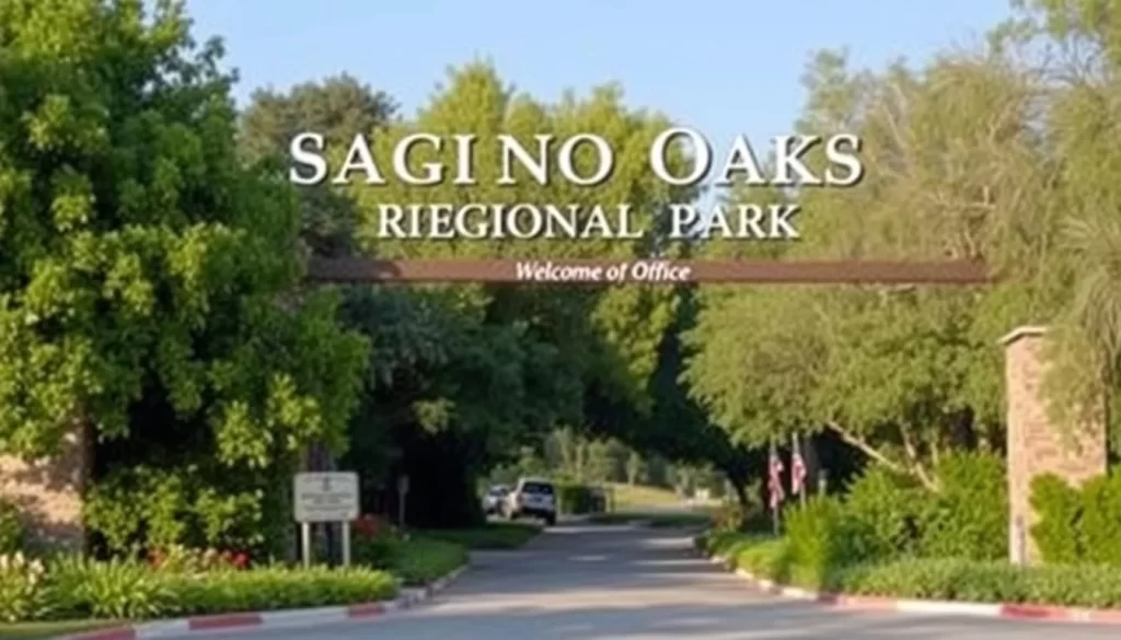 Image of Santiago Oaks Regional Park's entrance