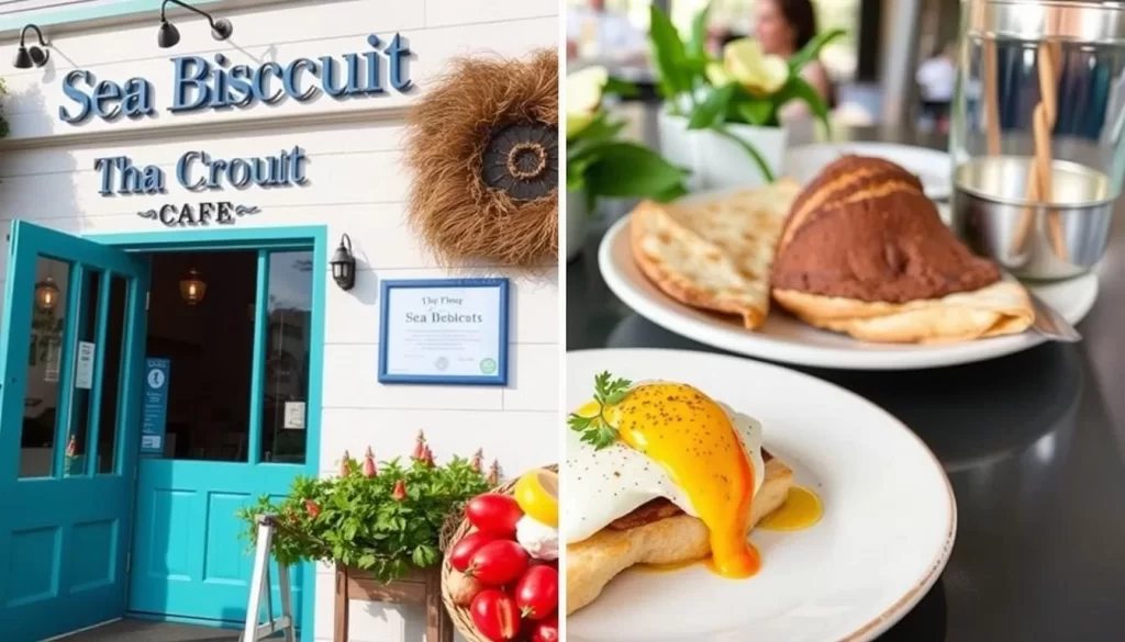 Image of Sea Biscuit Café's exterior or a signature breakfast dish