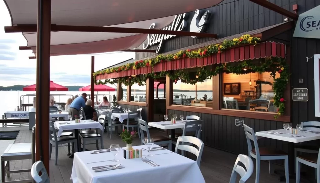 Image of Seagull's Restaurant in Gimli, known for its fresh pickerel dishes