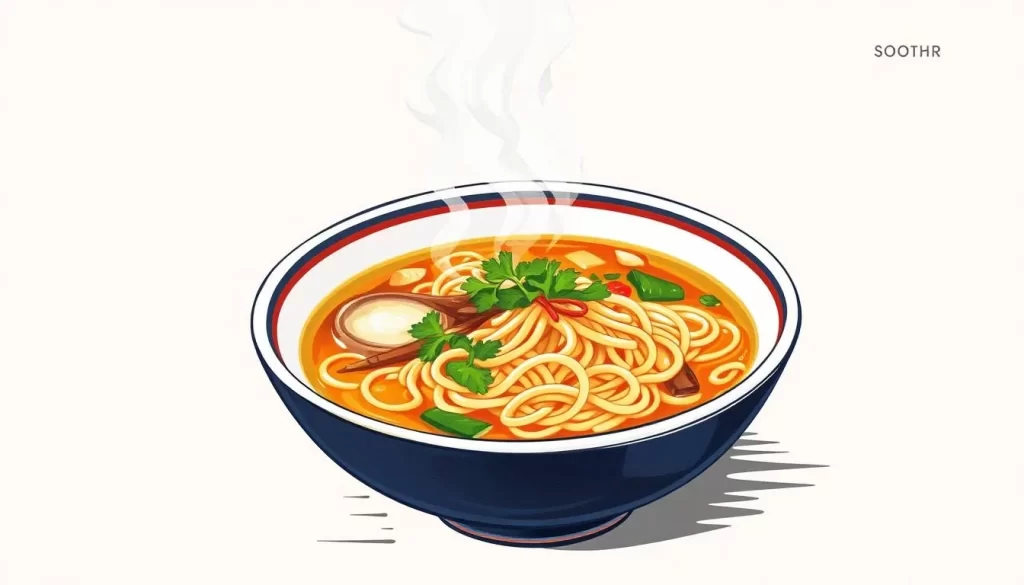 Image of Soothr's signature noodle soup