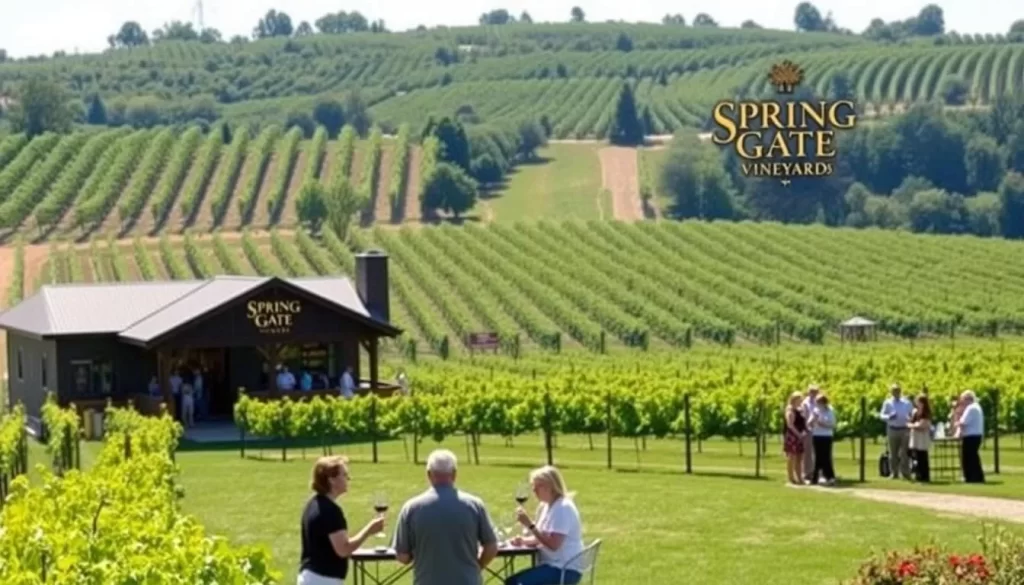 Image of Spring Gate Vineyard's vineyards or a wine tasting event