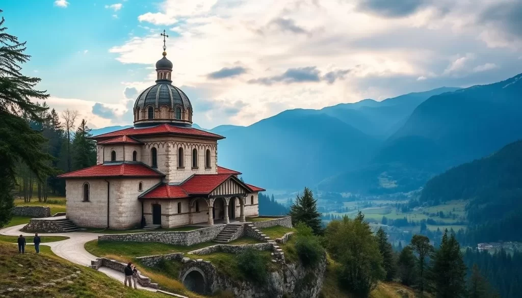 Image of Studenica Monastery, a UNESCO World Heritage site near Kraljevo, Serbia