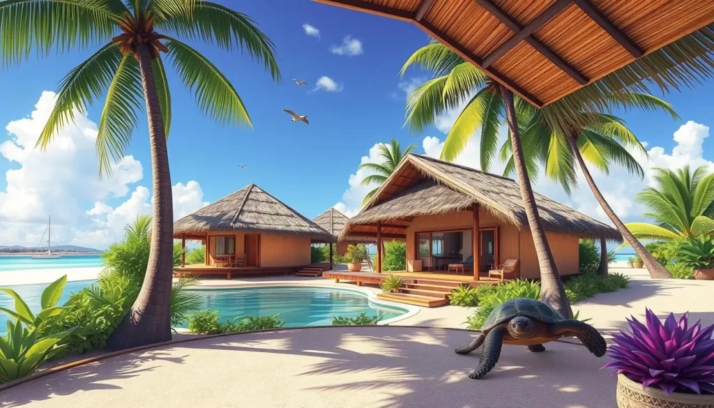 Image of Surfing Turtle Lodge on a private island with turtle conservation efforts in action