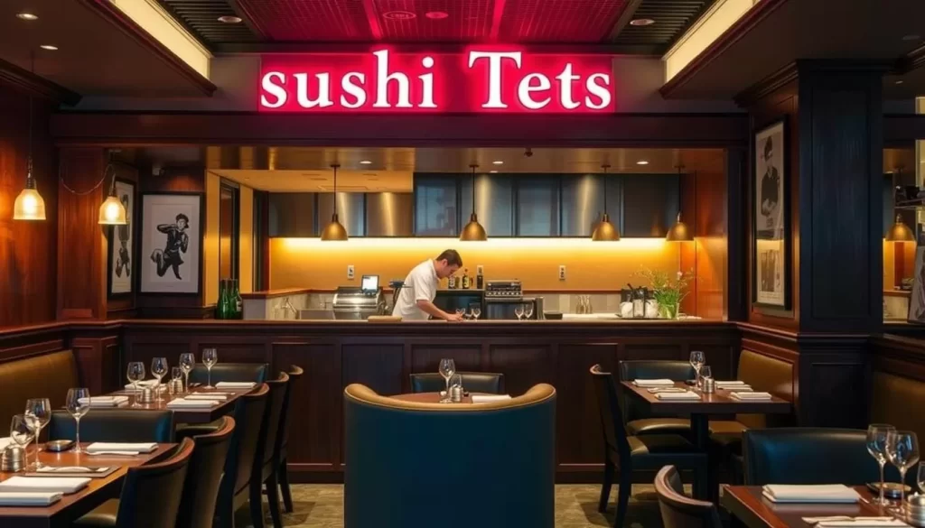 Image of Sushi Tetsu's intimate dining counter