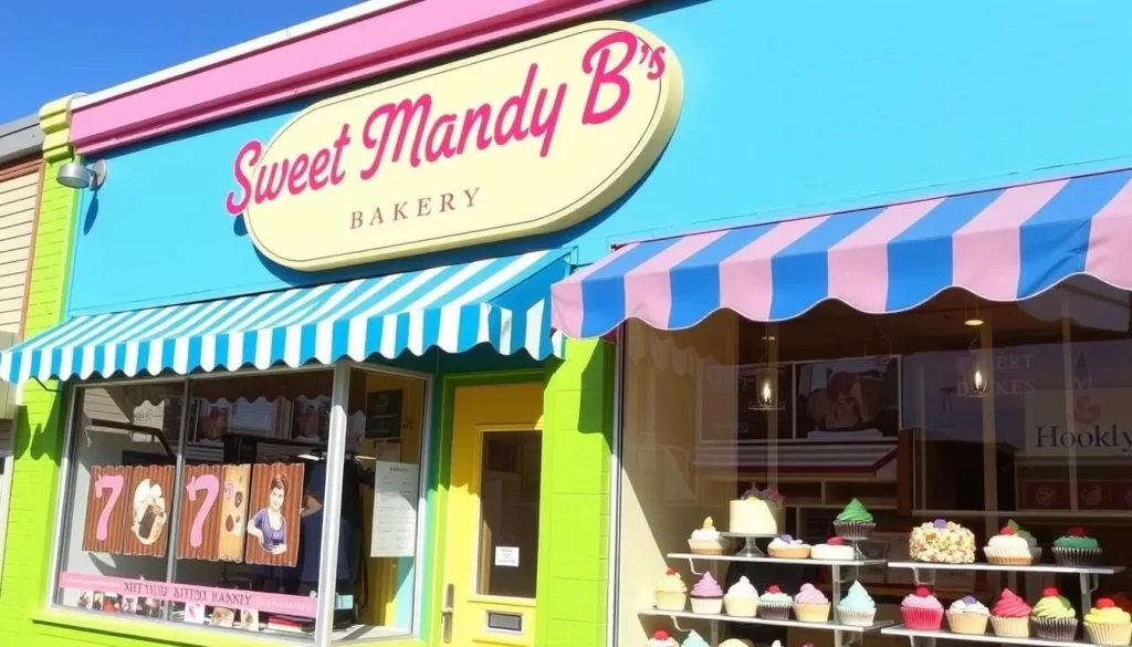 Image of Sweet Mandy B's colorful exterior and signature desserts