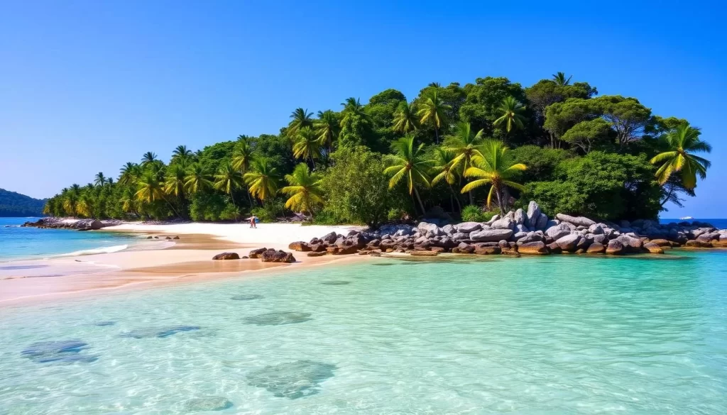 Image of Taboga Island with beautiful beaches and lush greenery