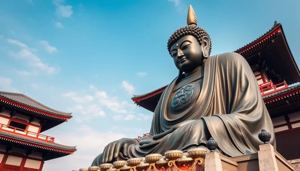 Image of Todai-ji Temple's large bronze Buddha statue