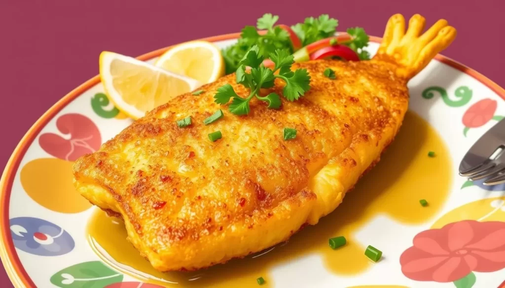 Image of Tofu Vegan's twice-cooked 'fish' with crisp batter