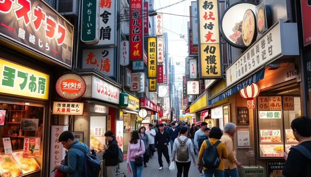Image of Tokyo Ramen Street with various ramen shops