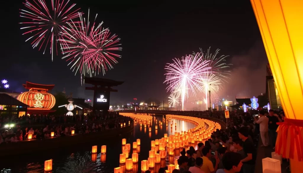 Image of Toro Nagashi and Fireworks Festival