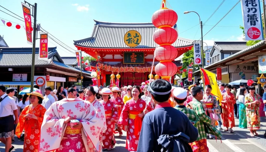 Image of Tosa no Houjousai festival with participants in traditional attire